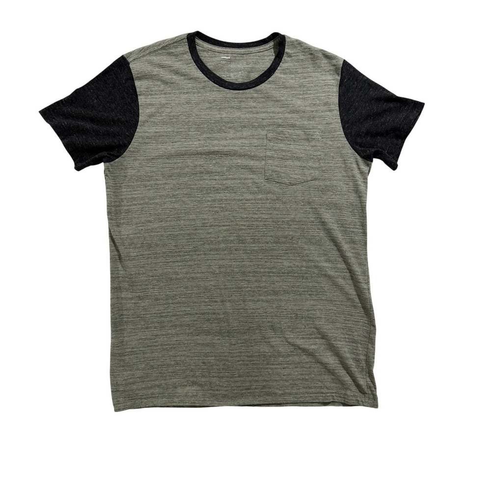Public Opinion Heather Gray Colorblock Pocket T-Shirt Men's Large